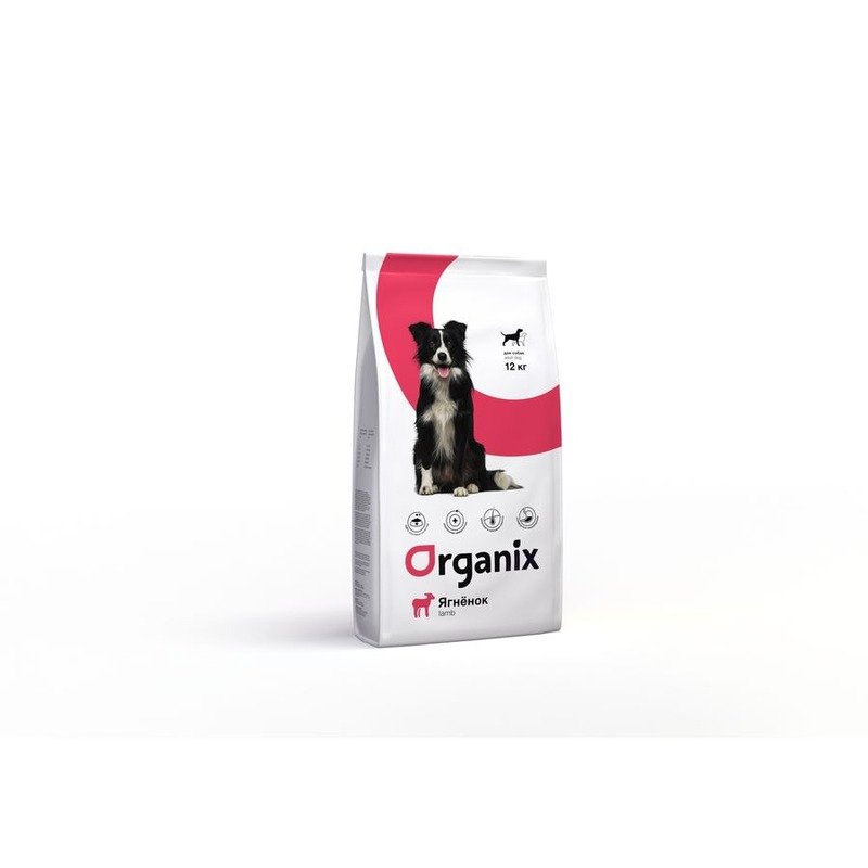 Organix Adult Dog сухой корм для собак, с ягнёнком и рисом – 12 кг