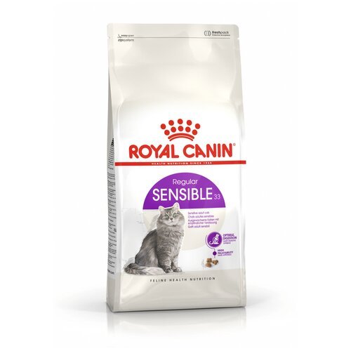 Сухой корм Royal Canin Sensible (Роял Канин Сенсибл) для взрослых кошек с повышенной чувствительностью пищеварительной системы, 200гр
