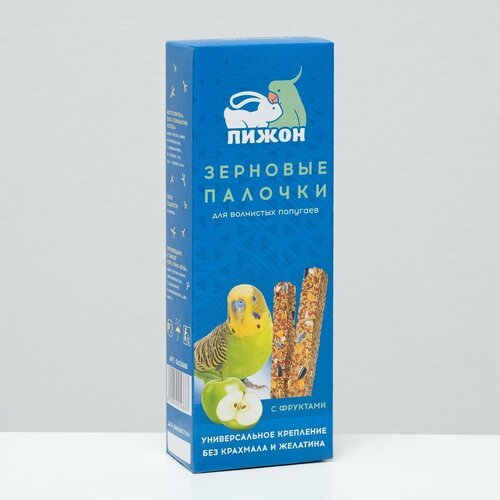 Зерновые палочки “Пижон” для птиц, с фруктами, 2 шт, 196 г (2 шт)