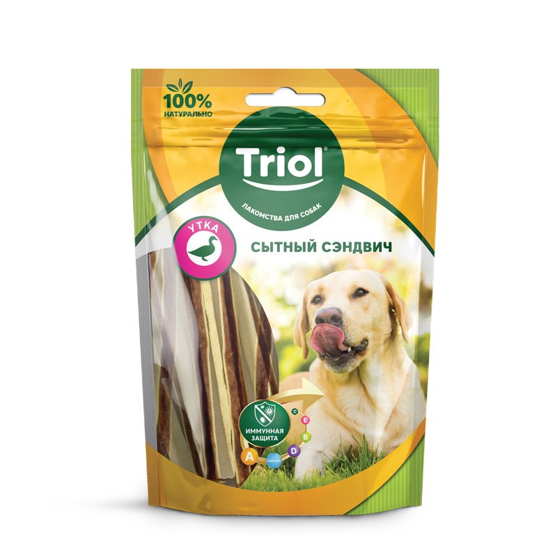 Triol Triol сытный сэндвич из утки для собак (70 г)