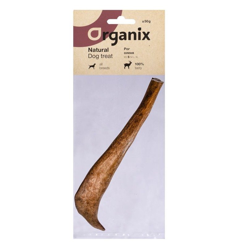 Organix лакомство для собак, рог оленя S – 50 г