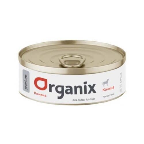 Влажный корм для собак ORGANIX Premium, конина 1 уп. х 2 шт. х 100 г