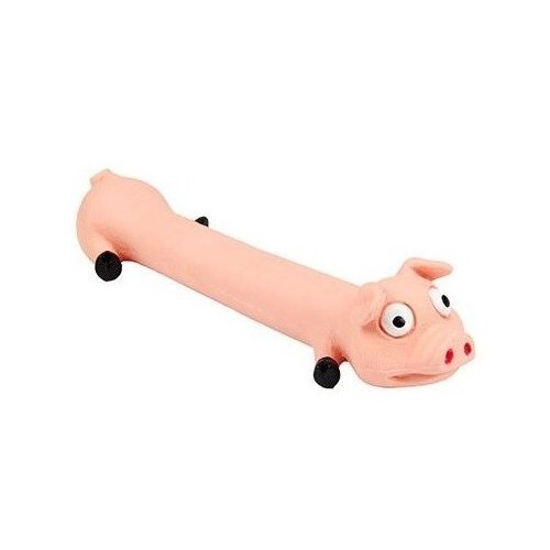 Игрушка для собак Homepet Долговязый поросёнок 26 см, розовый, 1шт.