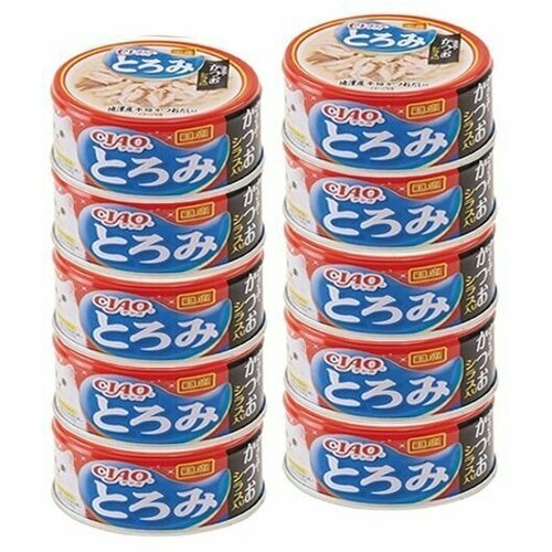 Корм для кошек влажный Japan Premium Pet Ciao Toromi Куриное филе и тунец Кацуо с мальками ширасу в бульоне 80г*10 шт