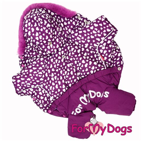 Одежда для собак ForMyDogs. Комбинезон “Сердечки” для девочек (№ 10 по спинке 24см девочка)