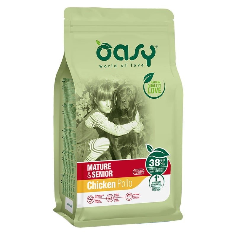 Oasy Dry Mature and Senior Professional сухой корм для пожилых собак старше 6 лет с курицей – 12 кг