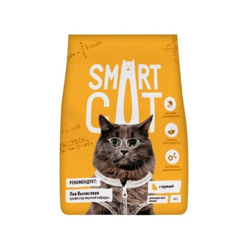 Smart Cat сухой корм Для взрослых кошек с курицей 0,4 кг 25421 (34 шт)