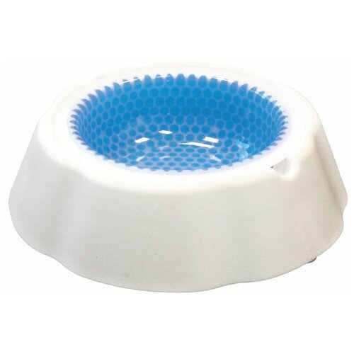 Миска Nobby охлаждающая пластиковая FRESH 950 мл 0.95 л белый/голубой 1 8 см
