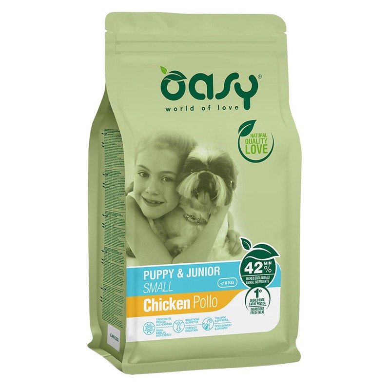 Oasy Dry Puppy & Junior Small Breed Professional сухой корм для щенков и юниоров мелких пород с курицей – 3 кг