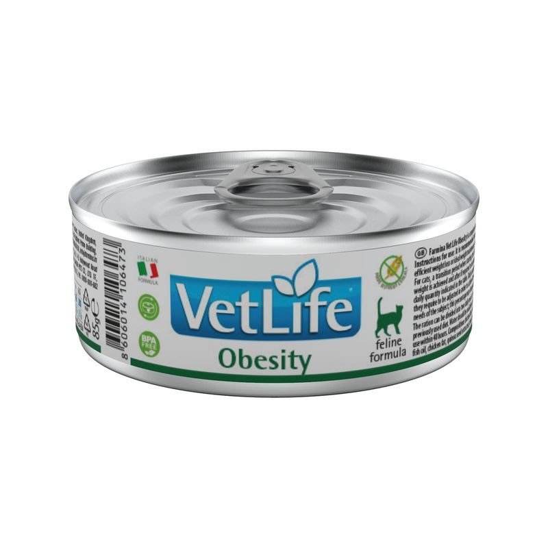 Farmina Vet Life Cat Obesity влажный корм для взрослых кошек при ожирении, в консервах – 85 г