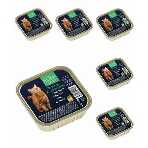 Petibon smart Консервы для кошек, паштет с курицей и телятиной, 100 г, 6 шт