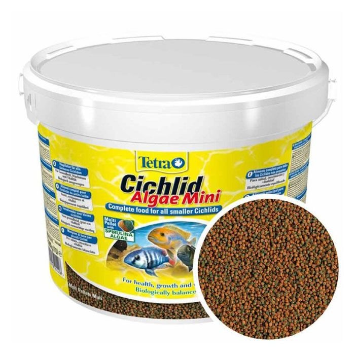 Корм для рыб TETRA Cichlid Algae Mini для всех видов цихлид 10л (ведро)