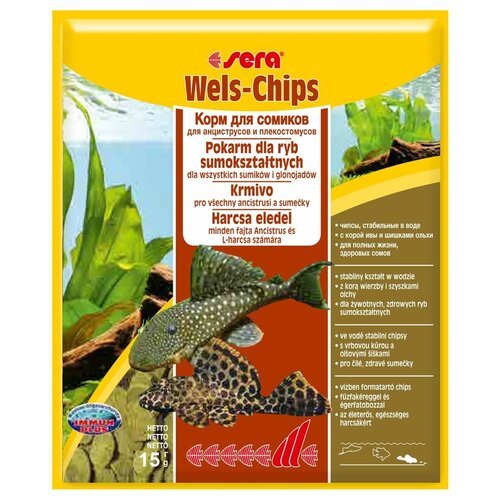 Сухой корм для рыб Sera Wels Chips, 15 мл, 15 г