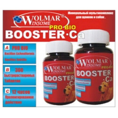 Витамины Wolmar Winsome Pro Bio Booster Ca для щенков средних и крупных пород , 360 таб.