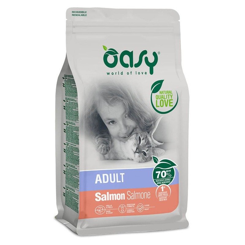 Oasy Dry Professional сухой корм для взрослых кошек с лососем – 7,5 кг