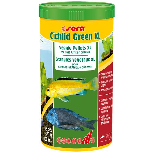 для рыб Sera Cichlid Green XL, 1 л, 370 г