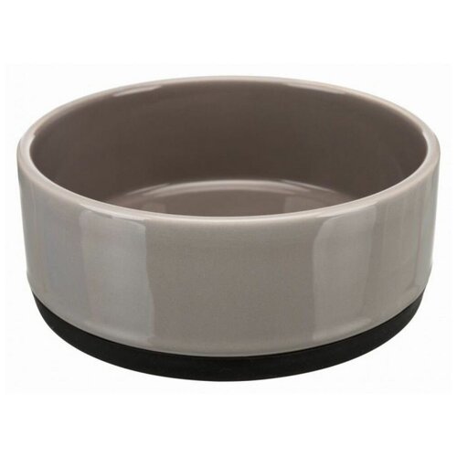 Миска керамическая на резинке, 0.4 л/ф 12 см, серый