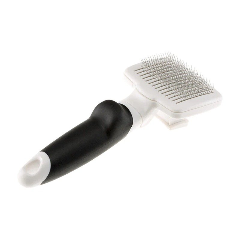 Ferplast Gro 5767 Premium Slicker Brush щетка-пуходерка для средне- и длинношерстных кошек и собак, самоочищающаяся – XS