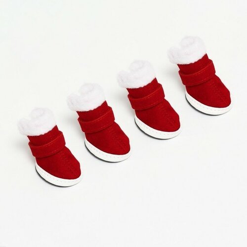 SUI Ботинки “Кристмес”, набор 4 шт, 1 размер, красные