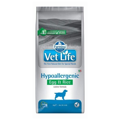 Сухой корм для собак Farmina Vet Life Hypoallergenic, при аллергии, гипоаллергенный, с яйцом, с рисом 1 уп. х 1 шт. х 2 кг