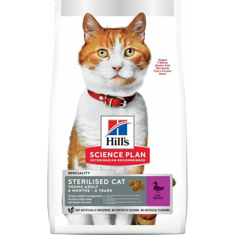 Hills Science Plan Cat Sterilised Duck сухой корм для стерилизованных кошек, с уткой – 1,5 кг