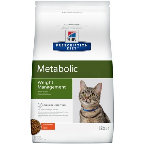 Сухой корм для кошек Hill’s Prescription Diet Metabolic для снижения и контроля веса, с курицей 1.5 кг
