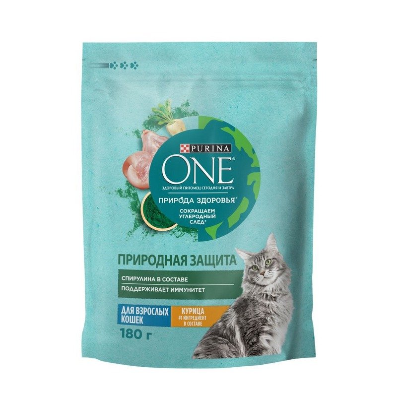 Purina One сухой корм Природа Здоровья для кошек с курицей – 180 г