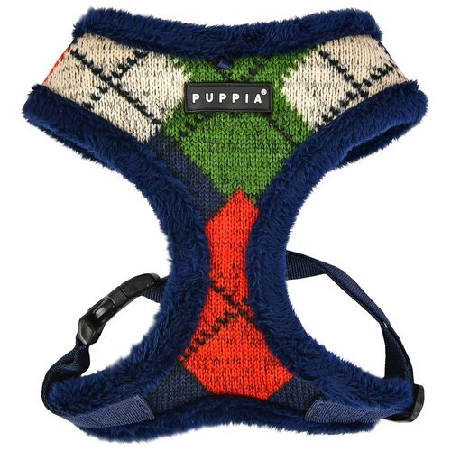 Шлейка Puppia Jolly harness A, обхват шеи 40 см, синий, L