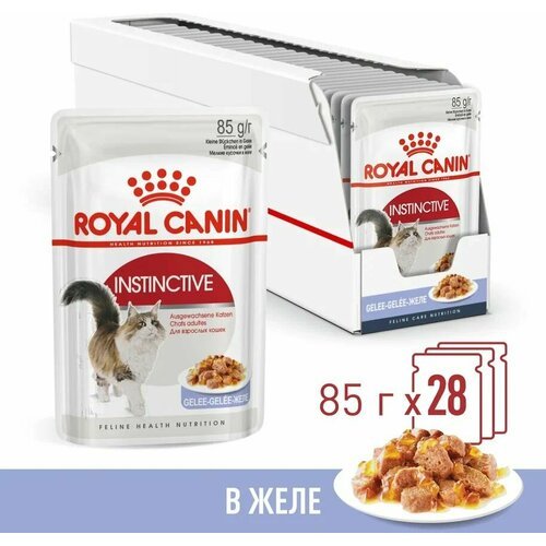 Влажный корм для кошек Royal Canin Instinctive, в желе, 85 г х 28 шт