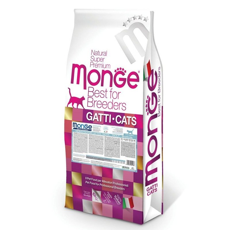 Monge Cat PFB Speciality Line Monoprotein полнорационный сухой корм для котят и беременных кошек, с форелью – 10 кг