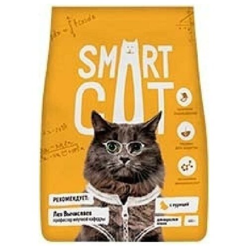 Smart Cat сухой корм Для взрослых кошек с курицей 0,4 кг 25421 (2 шт)