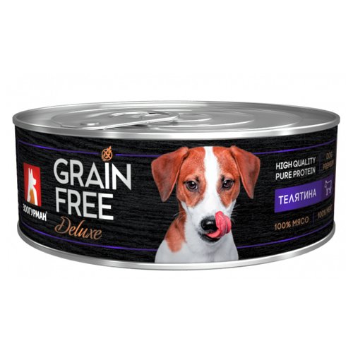 Зоогурман 100гр Grain Free Консервы для собак Телятина Арт.86778