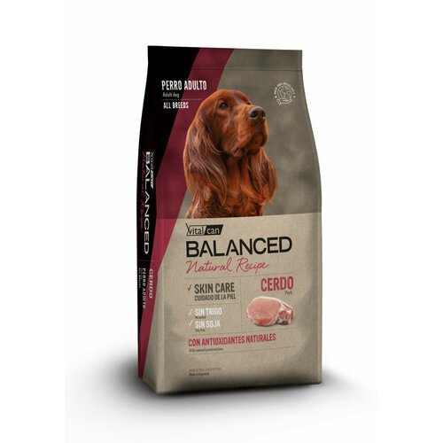 Vitalcan Balanced Dog Adult Natural Recipe сухой корм для взрослых собак со свининой - 3 кг