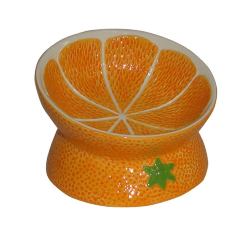Миска для грызунов Foxie Orange fruit оранжевая керамическая 13х13×9,5см 180мл