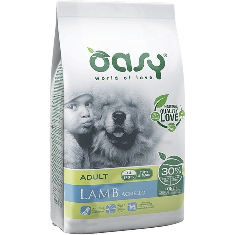 Oasy Dry Dog OAP Adult All Breed Монопротеин сухой корм для взрослых собак всех пород с ягненком