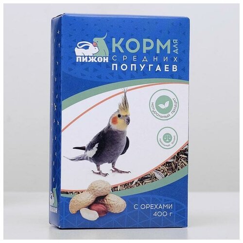 Пижон Корм “Пижон” для средних попугаев, с орехами, 400 г