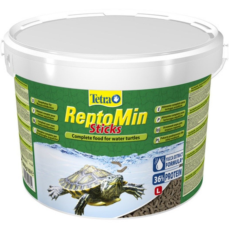 Корм Tetra ReptoMin для водных черепах в виде палочек – 10 л (ведро)
