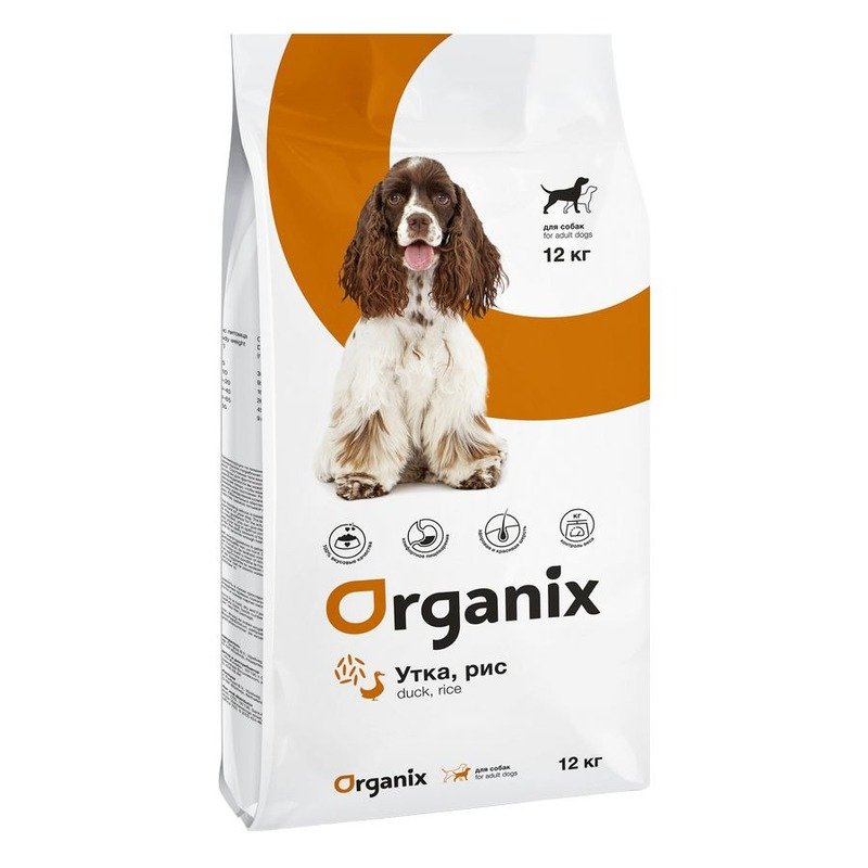 Organix Weight Control Adult Dogs Duck and Rice сухой корм для взрослых собак всех пород при избыточном весе, с уткой и рисом – 12 кг