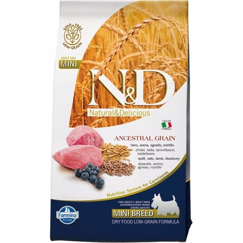 Farmina N&D Low Grain Dog Lamb & Blueberry Adult Mini – 2,5 кг