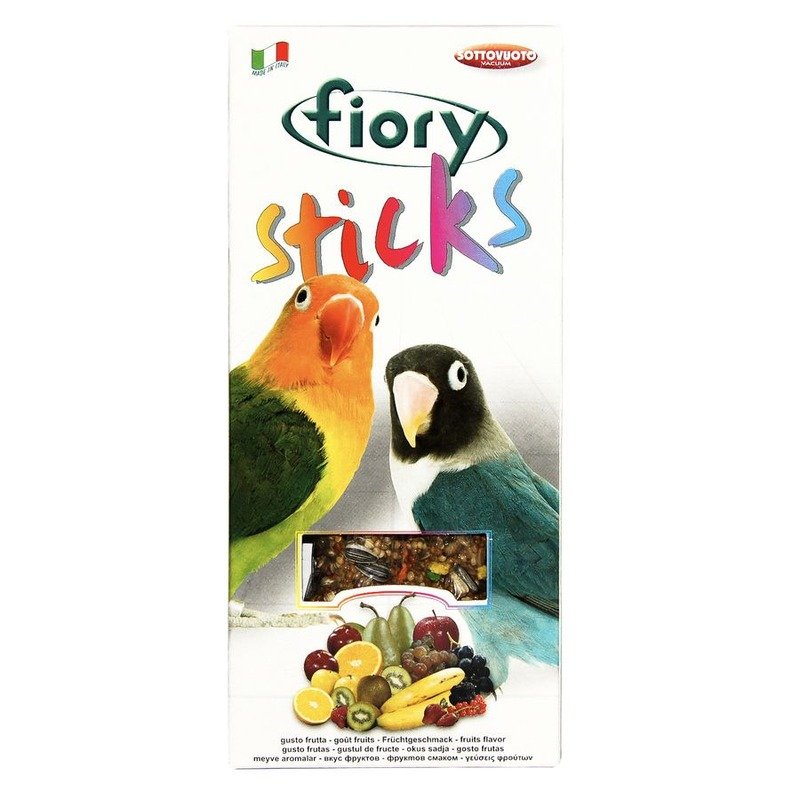 Палочки для средних попугаев Fiory Sticks с фруктами 2 х 60 г