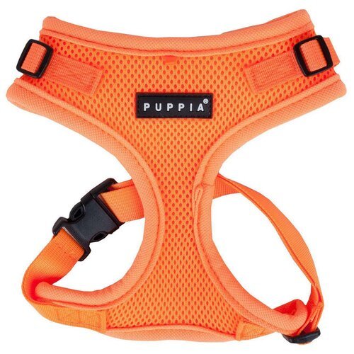 Шлейка Puppia Neon soft harness ll, обхват шеи 32-37 см, оранжевая, L