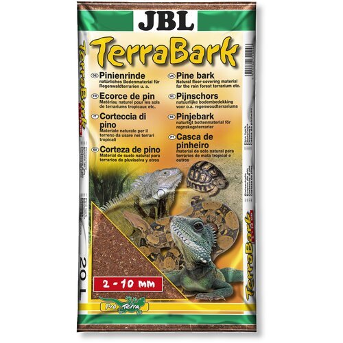 JBL TerraBark S – Натуральный субстрат из сосновой коры для тропических террариумов, 2-10 мм, 20 л