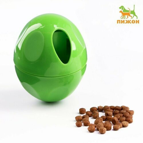 Игрушка для сухого корма 'Яйцо', 6,7 см, зелёная (комплект из 5 шт)