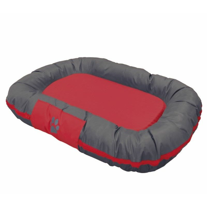 Nobby Reno лежак для кошек и собак мягкий 103х76х11 см, серый, красный