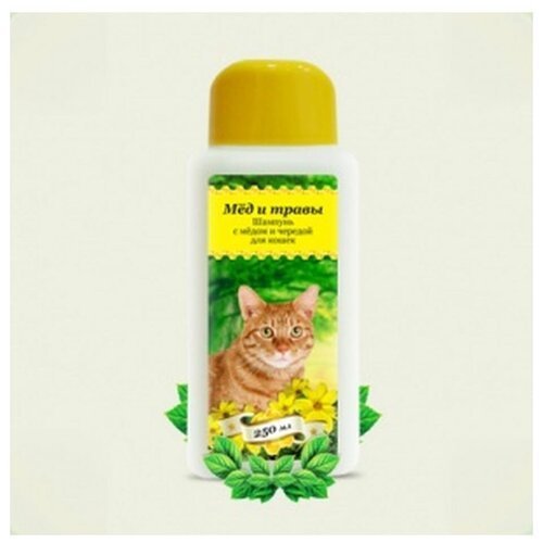 Шампунь Пчелодар с мёдом и чередой для кошек , 250 мл , 250 г