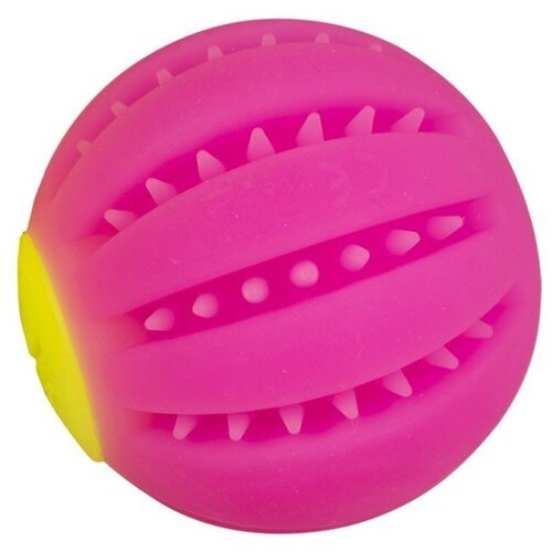 Игрушка для собак DUVO+ интерактивная, “Мяч светящийся”, розовый, 6.4×6.4см (Бельгия)