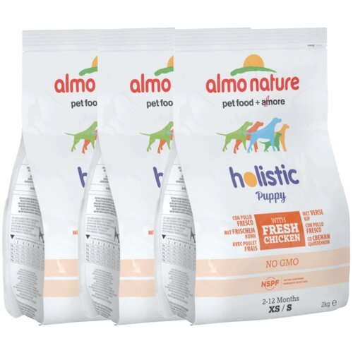 Сухой корм для щенков Almo Nature Holistic, курица 1 уп. х 3 шт. х 2 кг (для мелких пород)