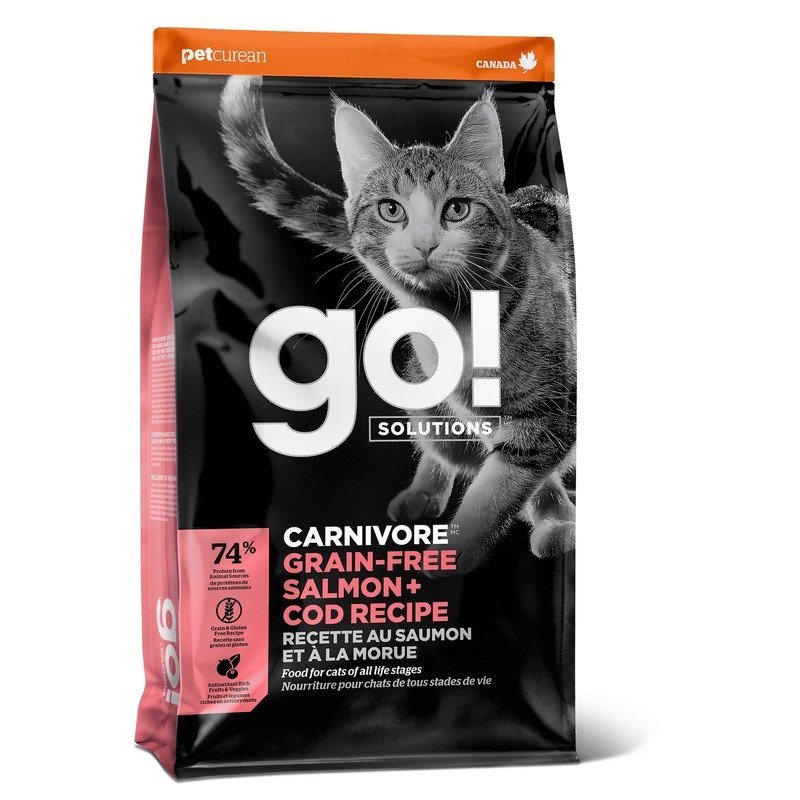 GO! Carnivore GF Salmon + Cod сухой корм для котят и кошек, беззерновой, с лососем и треской – 3,63 кг