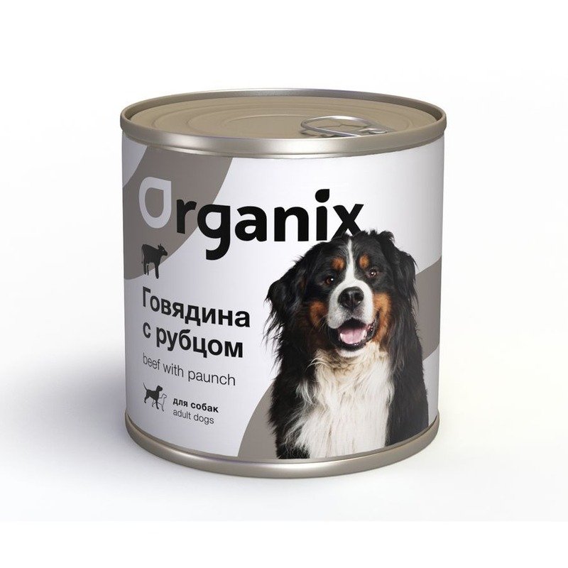 Organix влажный корм для собак, с говядиной и рубцом, в консервах – 750 г