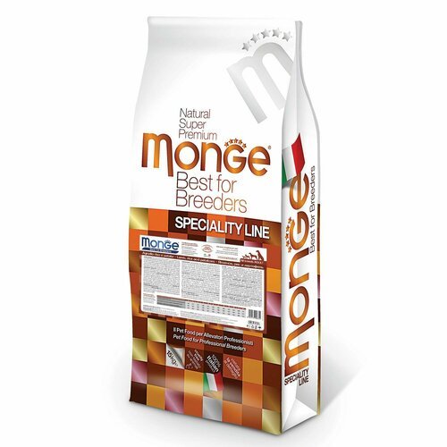 Сухой корм Monge Dog Specialty Monoprotein 25/16 для взрослых собак всех пород с ягненком, рисом и картофелем 15 кг